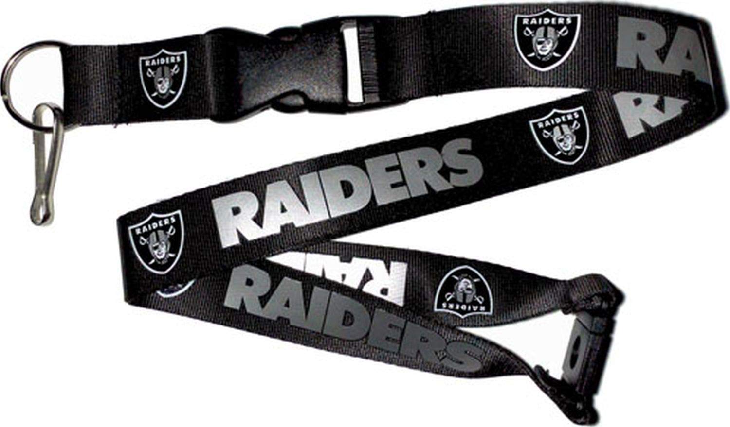 Aminco Nfl Oakland Raiders Team Lanyard, Black