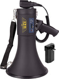 Uzi High Power Loud Big Bluetooth Megaphone 50W, Real Siren, Bullhorn, Rechargeable Battery, Portable Speaker, Pa System, Adjust