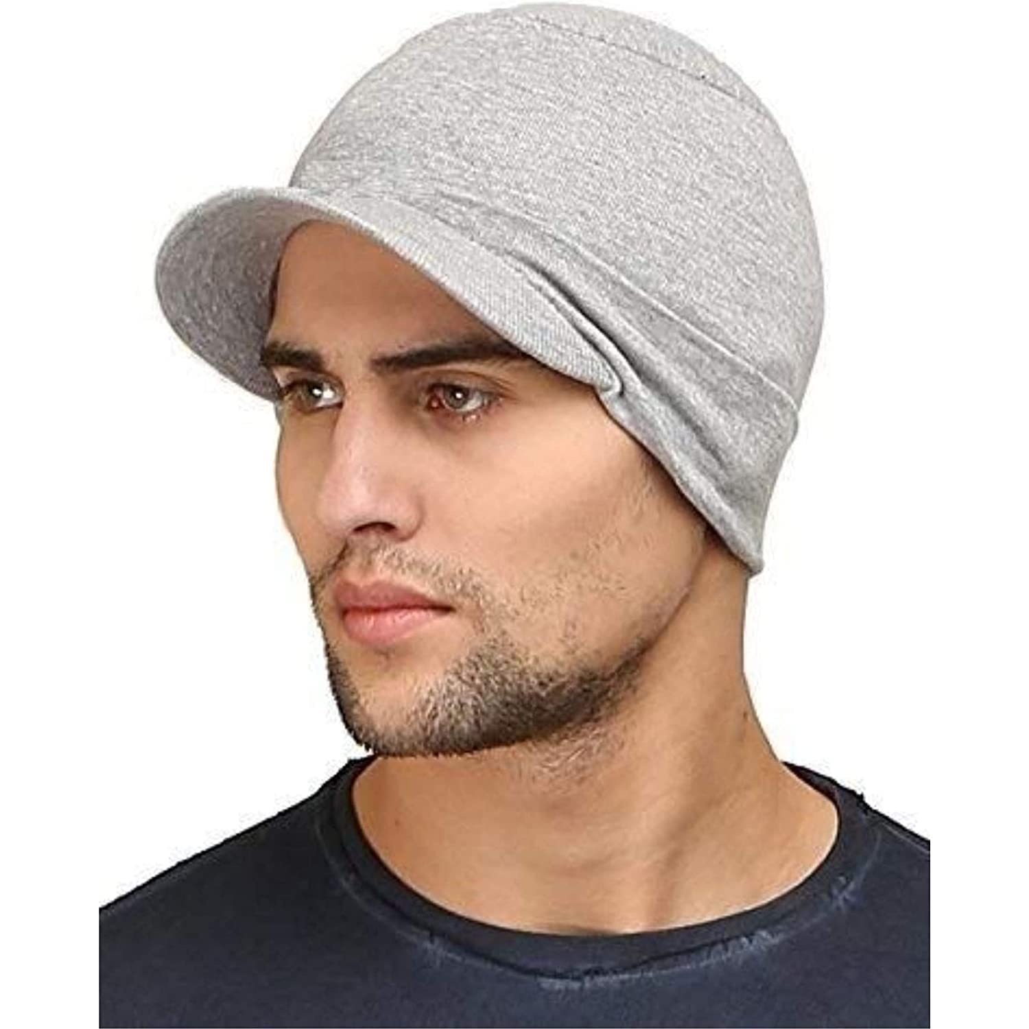 Atabz Beanies Hats, Sun Protection Running Skull Cap Helmet Liner Caps For Men Women Grey