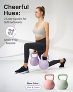 YOTTOY Soft Kettlebell,Kettlebell Anti-Slip Grip Weight for Home Workouts, Kettlebells Set Strength and Safety Guaranteed (Purpl