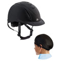 Ovation Deluxe Schooler Low Profile Horse Riding Helmet M/L And Deluxe Hair Net (Pack Of 2)