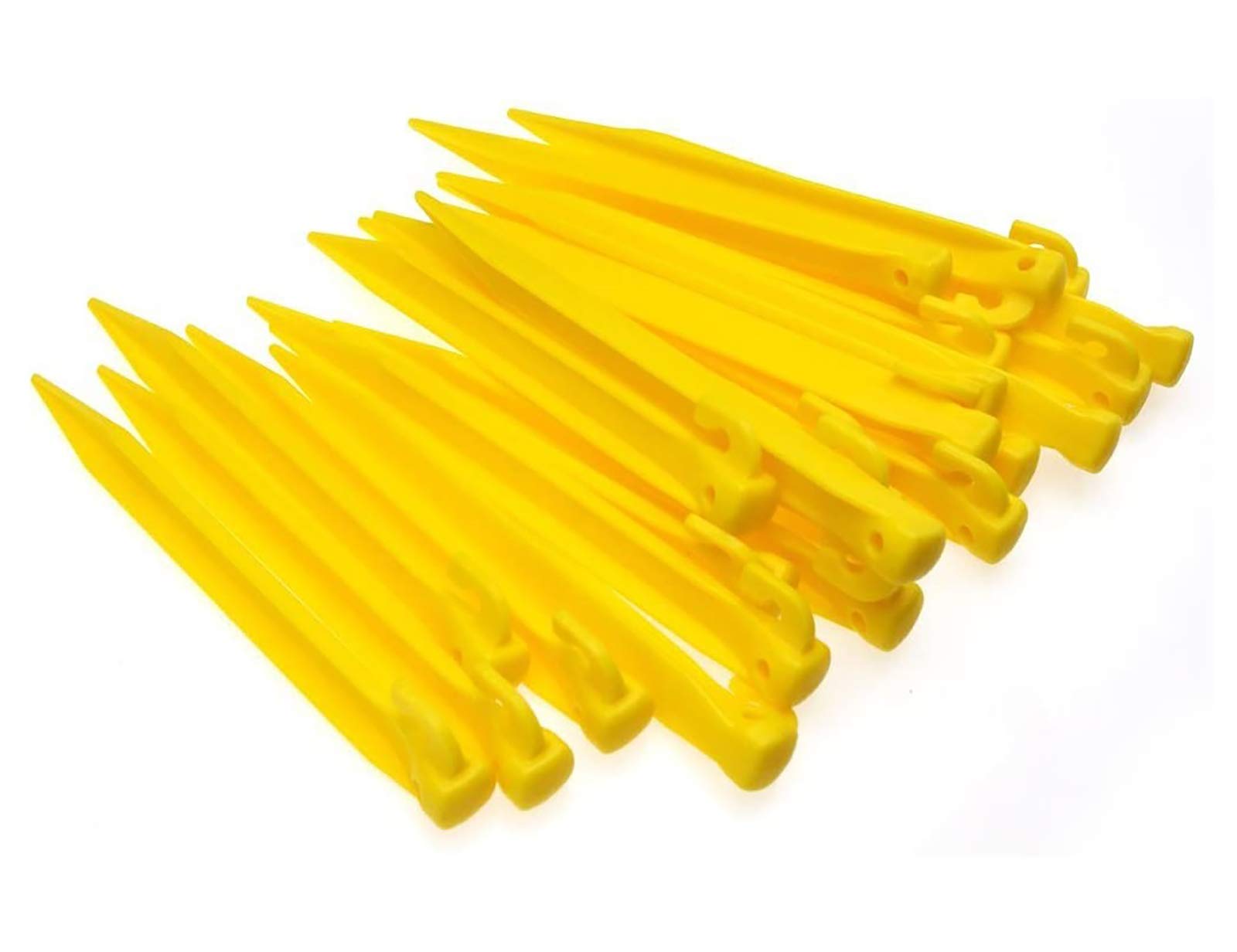 24 Pcs 9 Inch (225Mm) Tent Pegs Plastic Spike Hook Awning Camping Caravan Visual Marker