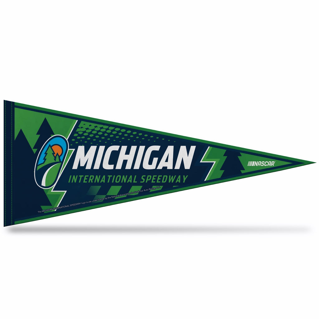 Rico Industries Nascar Racing Michigan International Speedway 12'' X 30'' Felt Wall D  Cor Pennant - Great For Home/Bed Room/Man