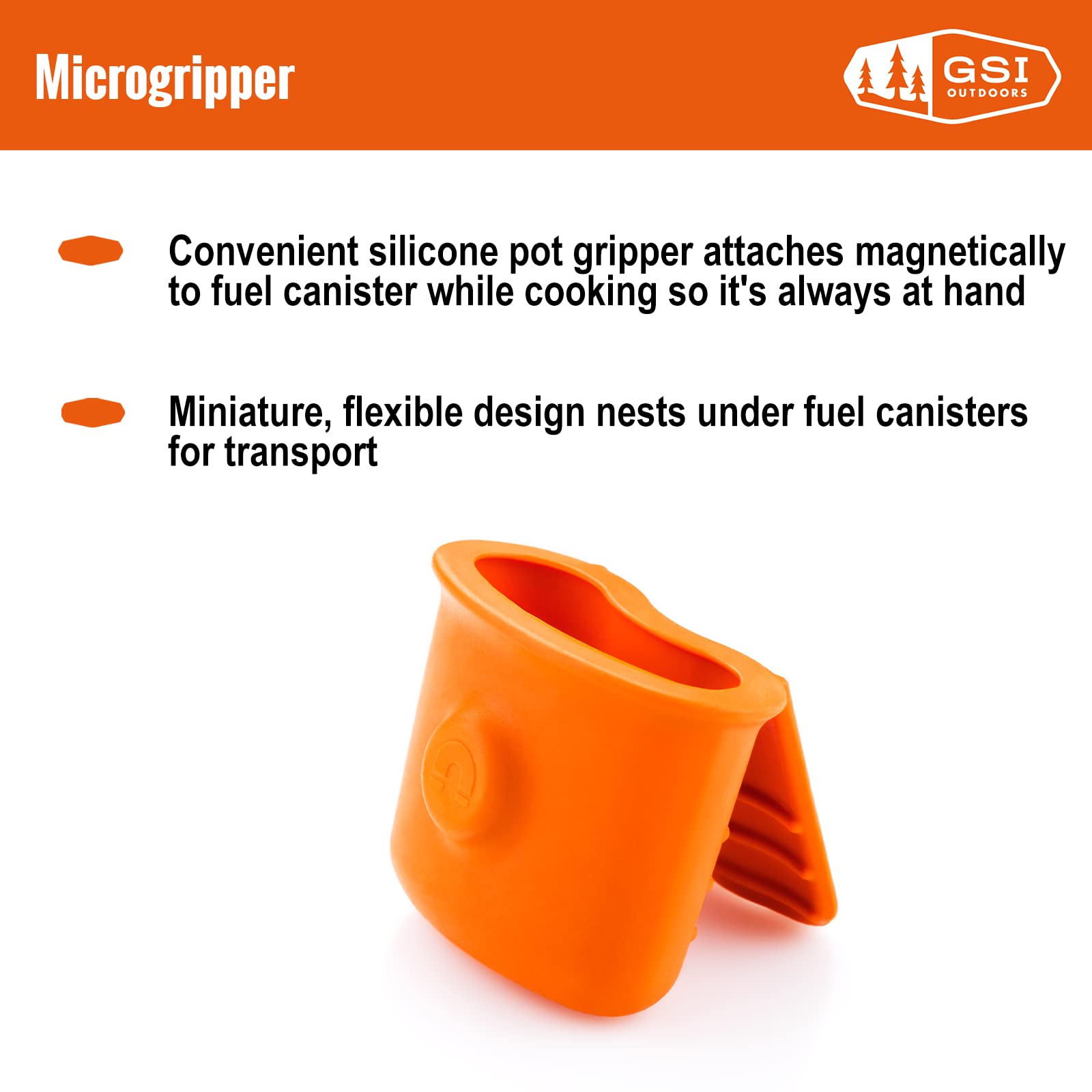Gsi Outdoors 74010 Microgripper Silicone Pot Gripper, Orange, 2 Inch