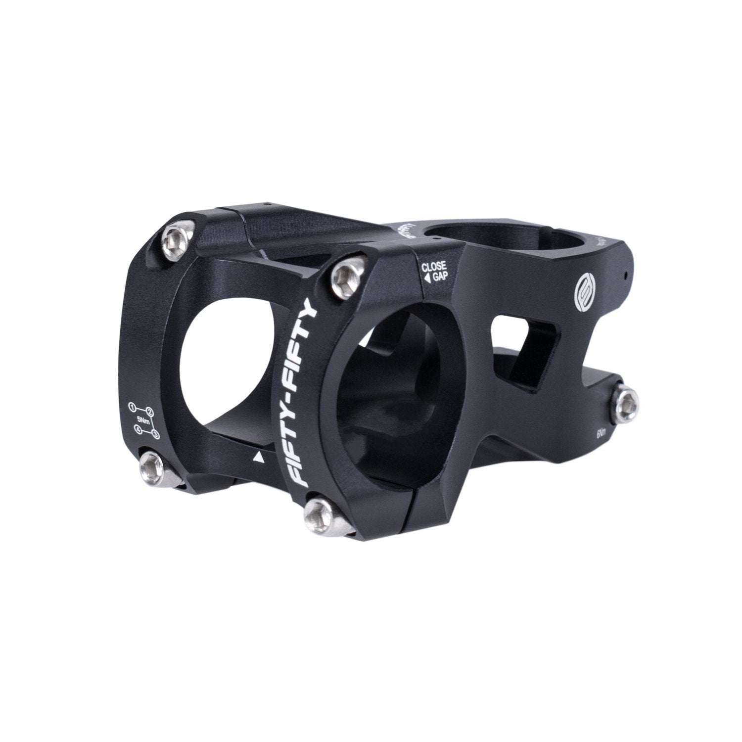 FIFTY-FIFTY Aluminum Alloy Mountain Bike Stem for 1-1/8 Steer Tube 31.8mm Handlebar, Short Handlebar Stem for All Mountain, MTB,