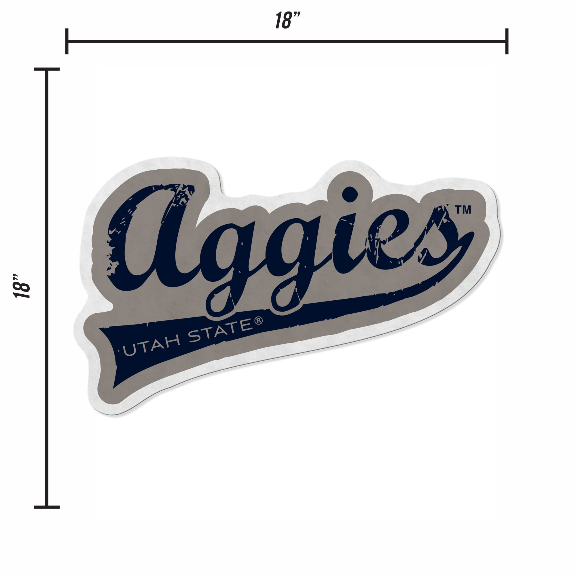 Rico Industries Ncaa Utah State Aggies Distressed Shape Cut Pennant - Home And Living Room D  Cor - Soft Felt Ez To Hang