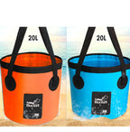 Mizorlie (2Pack) Collapsible Buckets, Camping Water Storage Container 5 Gallon(20L) Portable Folding Bucket Wash Basin For Trave