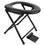 Hxsemayig Portable Toilet Seat, Stainless Steel Emergency Toilet, Folds Camping Toilet Seat, Convenient For Camping, Travel & Em
