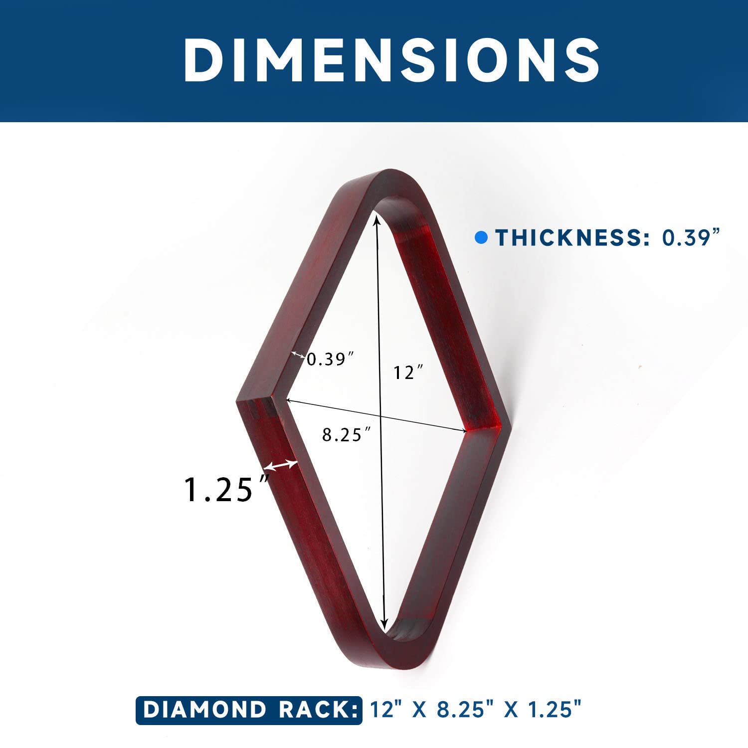 Gse Solid Wood Billiard 8-Ball Triangle & 9-Ball Diamond Pool Ball Racks For 2-1/4'' Pool Balls (Mahogany Diamond Rack)