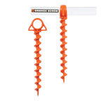 Orange Screw: The Ultimate Ground Anchor  Large 2 Pack Tent Stakes  Made In Usa (Orange)