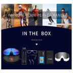 X-Tiger Polarized Cycling Bike Sunglasses,Bicycle Glasses With 3 Interchangeable Lenses (Blackblue)