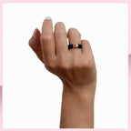 Rinfit Silicone Rings For Women - Silicone Wedding Bands Women - Infinity Ring With Metal Plate - Rubber Rings Women - Metalnfin