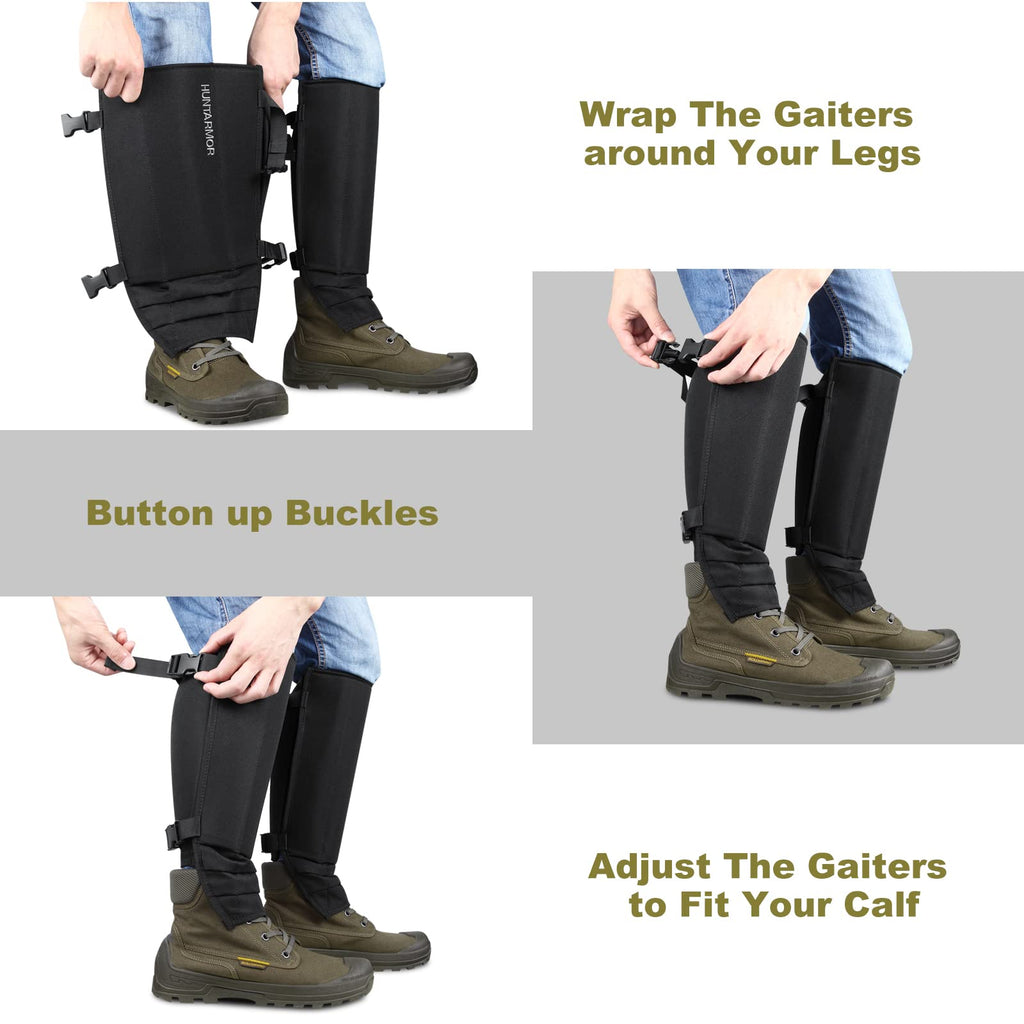 Huntarmor Eva Shin Guards Snake Gaiters: Semi Hard Protective Eva Resin Shell, Strong Protection For Lower Legs, Comfortable Men