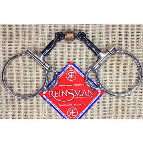 Reinsman 251 Trail Dee 3-Piece Smooth Sweet Iron Snaffle With Copper Roller; Stage A