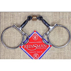 Reinsman 251 Trail Dee 3-Piece Smooth Sweet Iron Snaffle With Copper Roller; Stage A