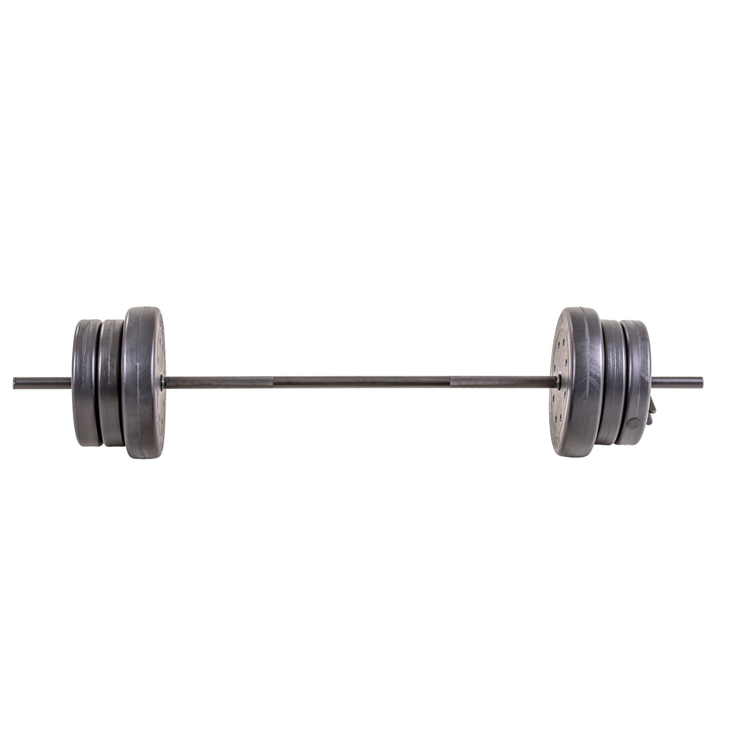 US Weight Duracast 55lb. Barbell Weight Set for Home Gym - Workout Equipment with Adjustable Weights - Durable Gym Equipment for