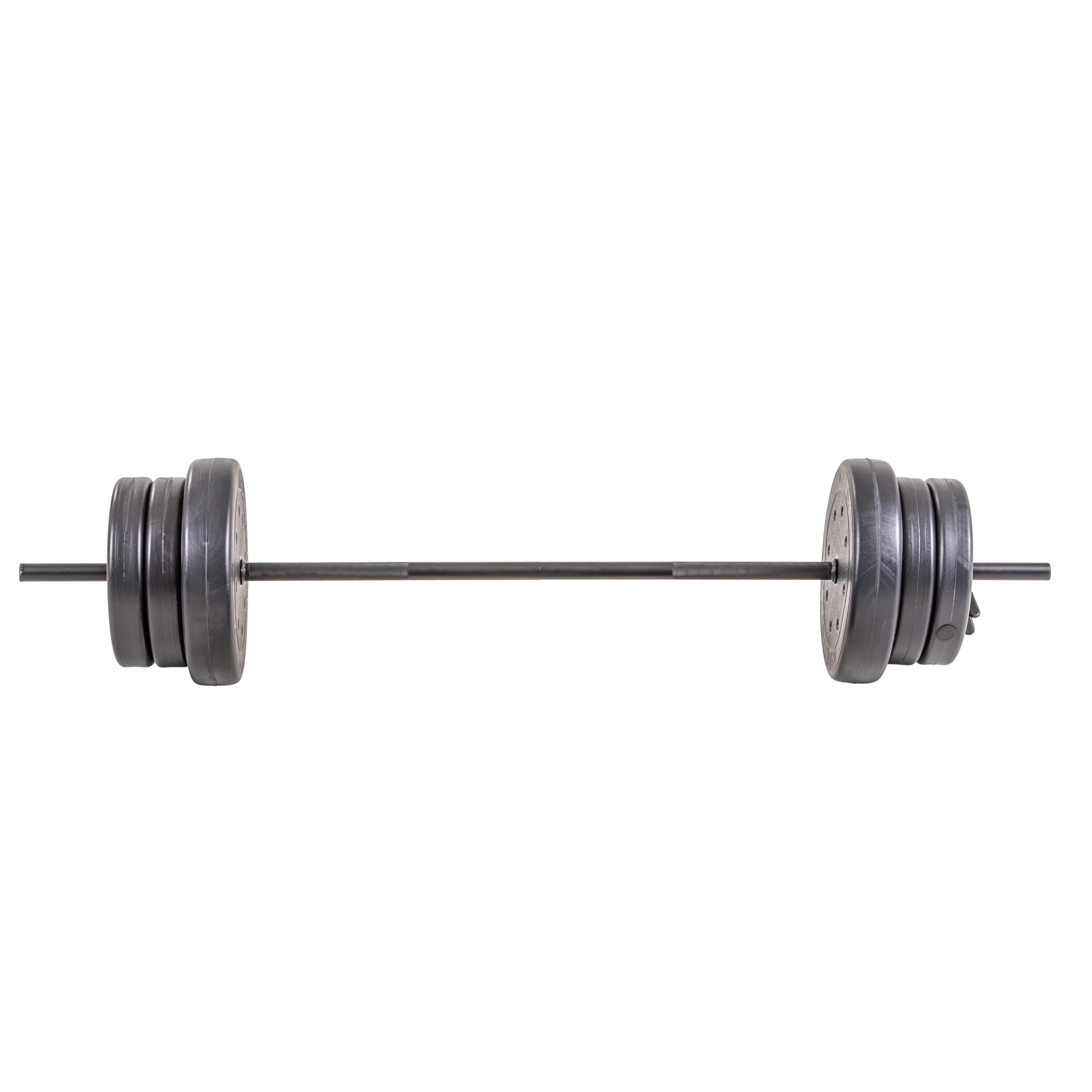 US Weight Duracast 55lb. Barbell Weight Set for Home Gym - Workout Equipment with Adjustable Weights - Durable Gym Equipment for