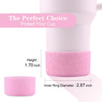 Worbss 2Pack Pink Glitter Silicone Boot Sleeve For Stanley Cup 40Oz Accessories For Hydro Flask 18-24Oz Or More Wide Mouth Water