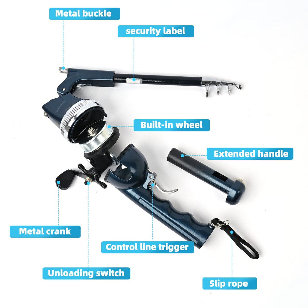 Blisswill Fishing Gear Telescopic Fishing Rod Combo With Reel And Line