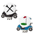 Myartte Golf Cart Hat Clip, Assorted Pattern Golf Ball Markers 24.4Mm,Nice Golf Gift For Women Men,Pack Of 2 (Golf Tee And Flag)