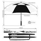 Aceiken Golf Umbrella Large 68 Inch Automatic Open Golf Umbrella Extra Large Oversize Double Canopy Vented Umbrella Windproof Wa
