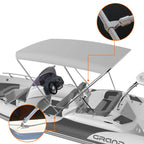 Acelane 2 Pcs Bimini Top Cap External Eye End Boat Fittings Stainless Steel Marine Hardware, Fits 7/8 Inches Od Round Tubing (Up