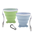 Nintora-C Collapsible Cup-Silicone Small Foldable-Expandable Folding Drinking Cups -Reusable Portable Mugs-Cup With Lids For Tra