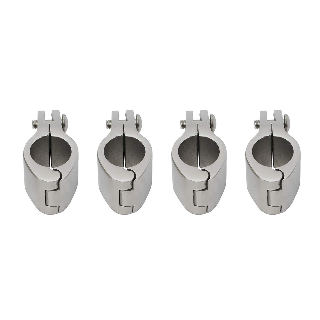 Novelbee 4Pcs Of 316 Stainless Steel Bimini Top Hinge Rail Mount 1''