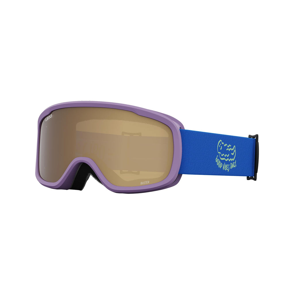 Giro Buster Youth Ski Goggles - Snowboard Goggles For Kids, Boys, And Girls - Lavender Namuk Strap With Amber Rose Lens