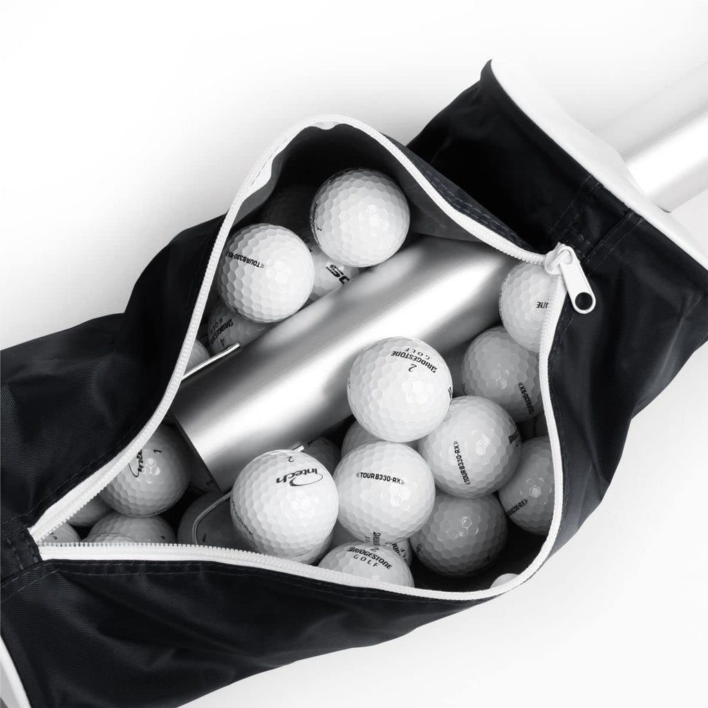 Intech Golf Ball Shag Bag With Aluminum Handle & Frame, Black