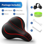 Xmifer Oversized Bike Seat, Comfortable Bike Seat - Universal Replacement Bicycle Saddle - Waterproof Leather Bicycle Seat With