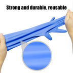 Iucge Rubber Cleaning Gloves Blue 6 Pairs For Household,Reuseable Dishwashing Gloves For Kitchen(6,Xl)