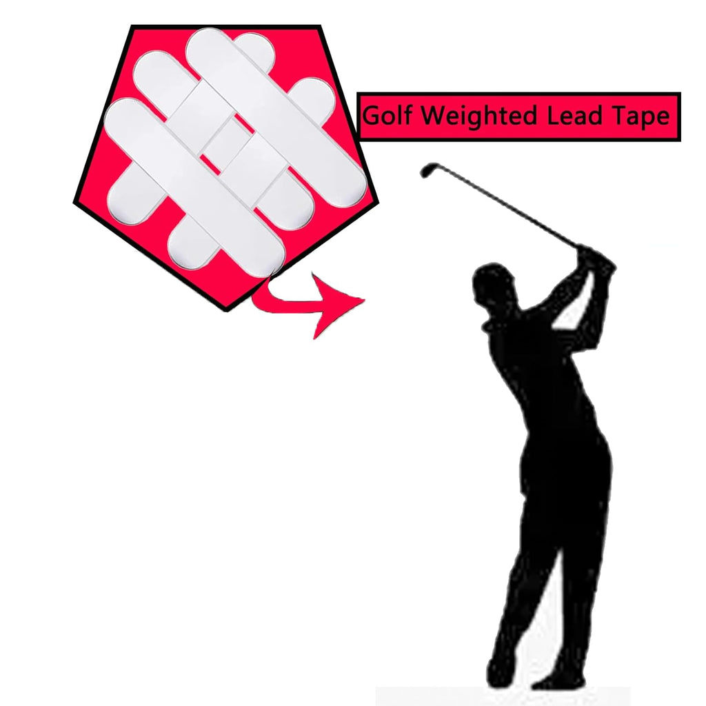Caoxiong 10 Pcs Golf Weighted Lead Tape Golf Clubs Adhesive Lead Tapefor Golf Club Iron Putter Head And Tennis Racket Adjust Wei