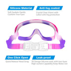 Cooloo Kids Swim Goggles For Age 3-15, 2 Pack Kids Goggles For Swimming With Nose Cover, No Leaking, Anti-Fog, Waterproof