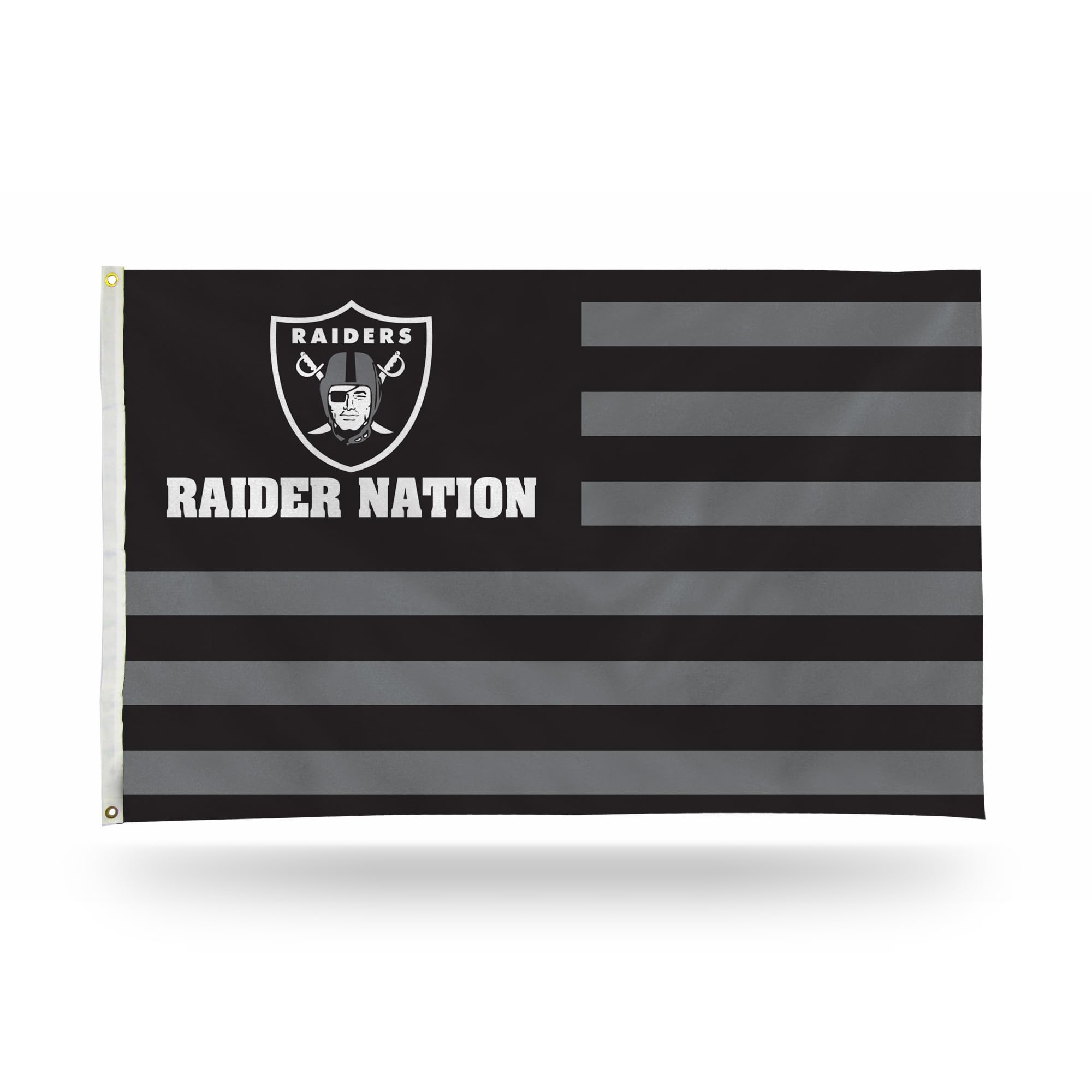 Rico Industries NFL Football Las Vegas Raiders Alternate 3 x 5 Banner Flag Single Sided - Indoor or Outdoor - Home D  cor