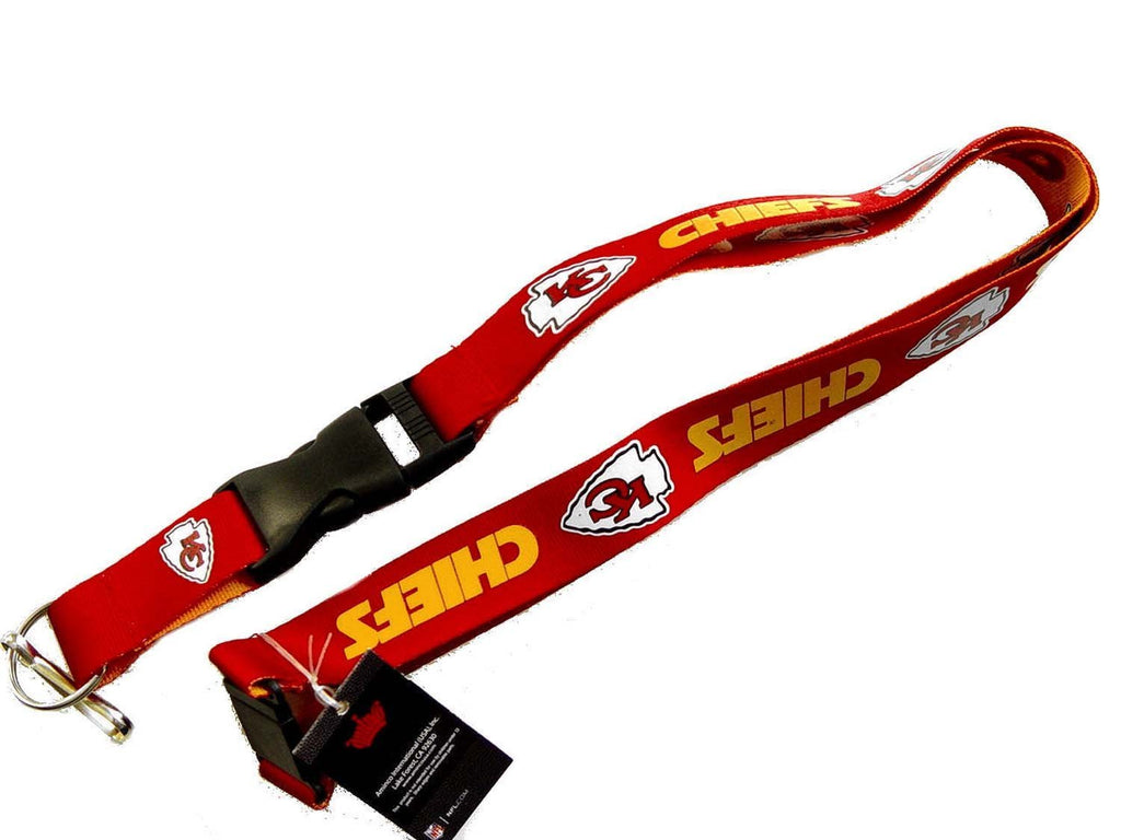 Aminco Nfl Kansas City Chiefs Reversible Lanyard, Team Colors, One Size (Nfl-Ln-162-07)