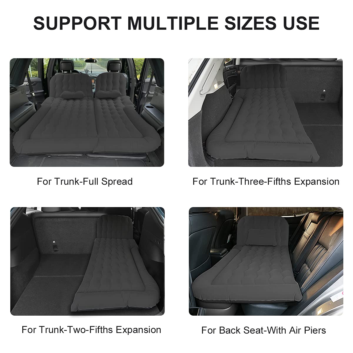 Byomostor 3 In 1 Suv Air Matterss | Car Mattress With Electric Air Pump-2 Support Fillers & 2 Pillows Fits Suv|Mpv|Minivan For R