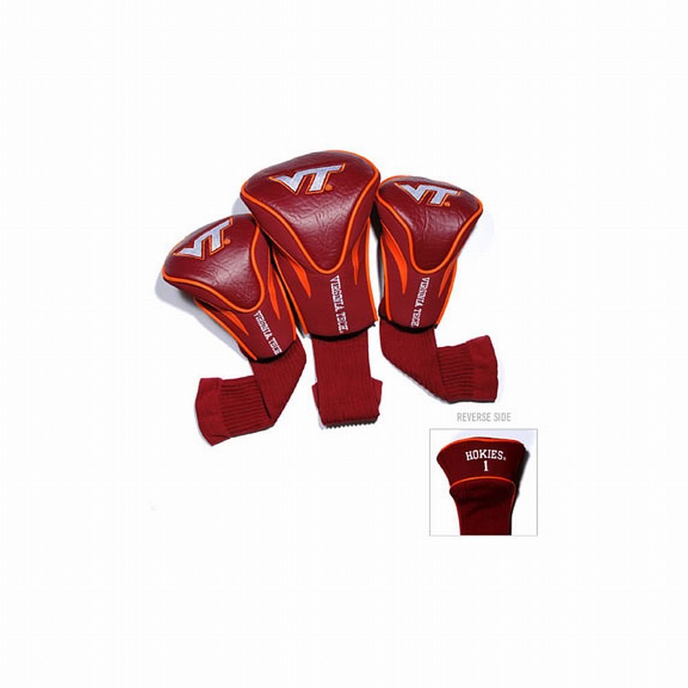 Team Golf Ncaa Virginia Tech Hokies Contour Golf Club Headcovers (3 Count) Numbered 1, 3, & X, Fits Oversized Drivers, Utility,