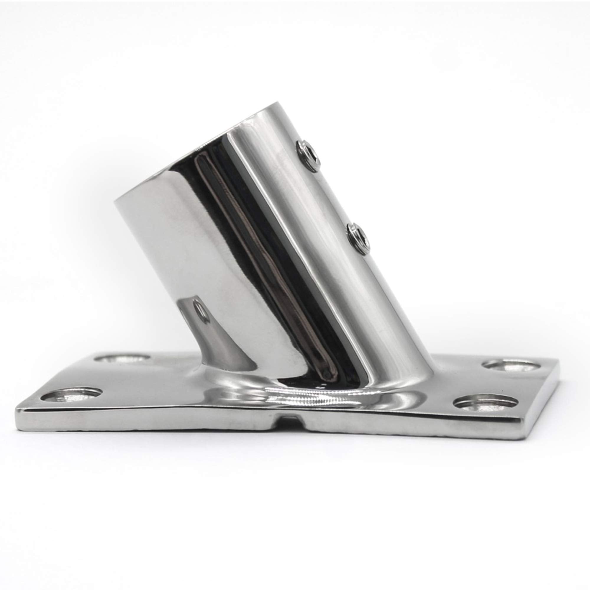 NRC&XRC Boat Hand Rail Fitting-60 Degree 1-1/4 inch Rectangular Base-Marine 316 Stainless Steel usd by Boats/Awning