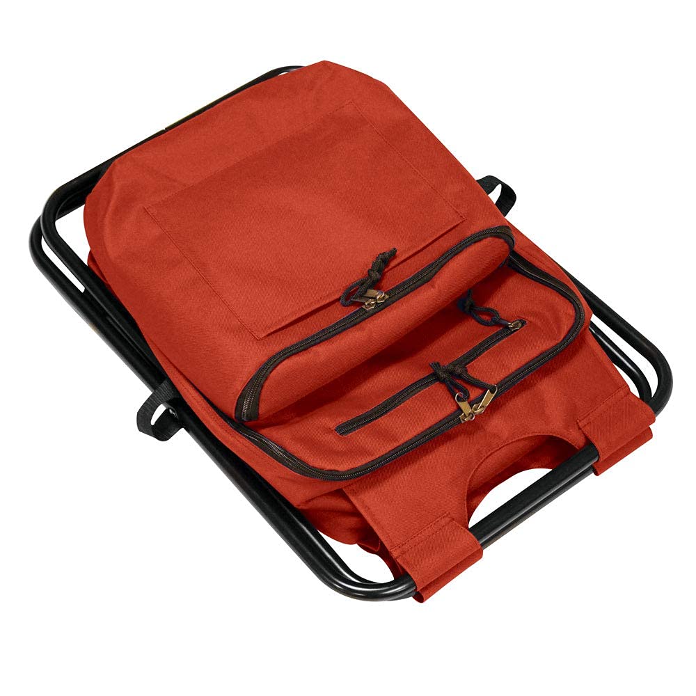 Preferred Nation Seated Cooler Backpack, 3 In 1 Portable Camping Backpack With Cooler And Folding Chair Stool, Leak Proof  Great