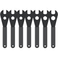 Pawfly 7 Pcs Bike Cone Wrench Set Tool, (13, 14, 15, 16, 17, 18, 19 mm) Slim Open End Spanner Tool Kit for Bicycle Wheel Hub Rep