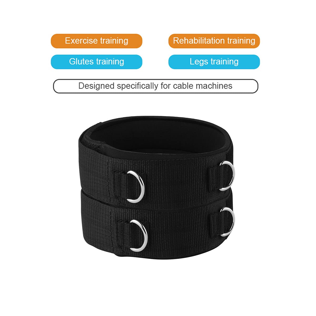 Vishusju 1 Pair Thigh Strap Neoprene Padded Fitness Legs Cuff Adjustable Strength Training Accessories Speed Exercise For Taekwo