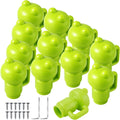 Geelin 12 Pcs Trampoline Pole Caps Replacement 1.26 Incn, Enclosure Trampoline Pole End Caps for Net Hook Safety Accessories(Gre