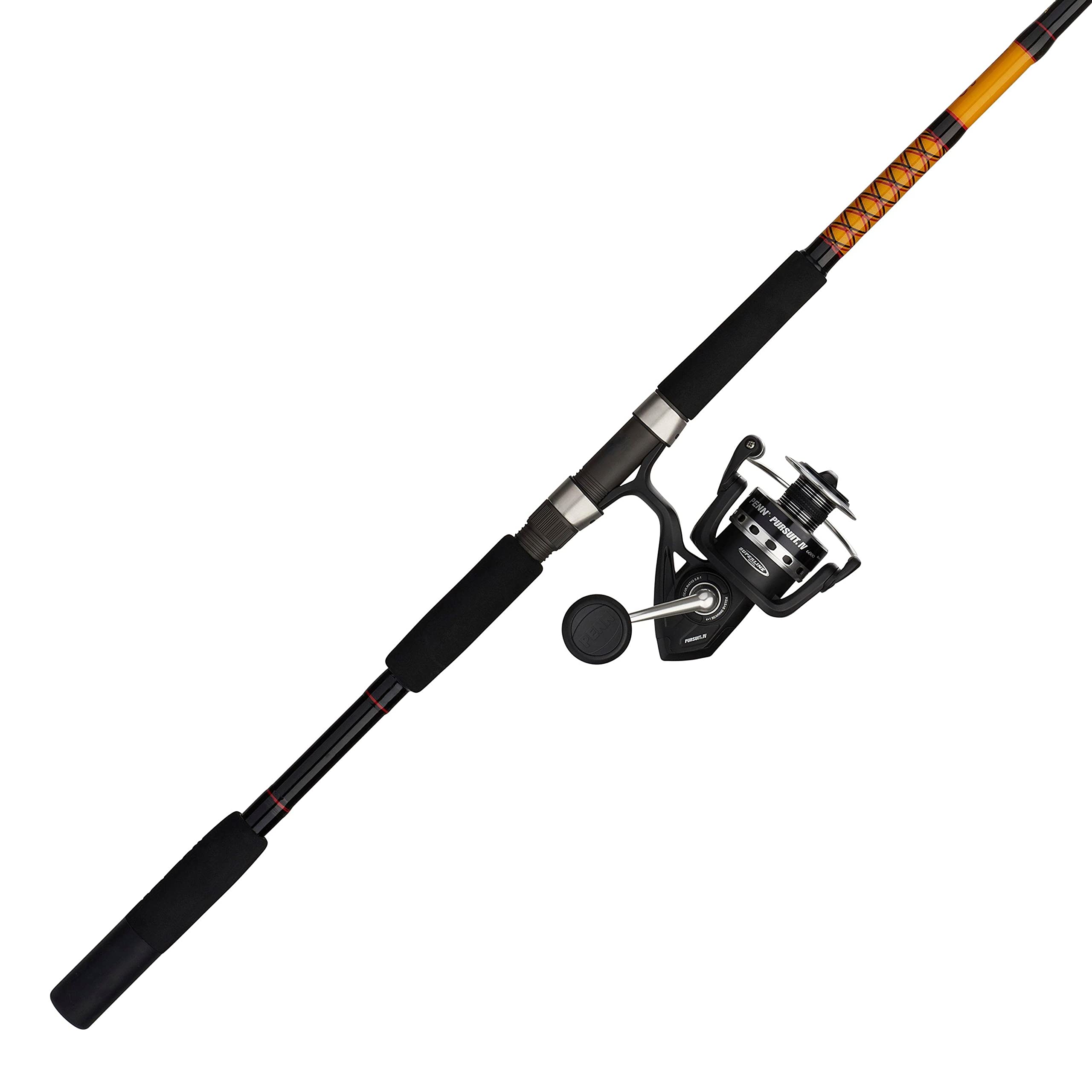 Ugly Stik Bigwater Fishing Rod & Penn Pursuit Iv Spinning Reel Combo, Black/Red/Yellow