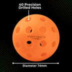 Yotiger Pickleball Balls, 36 Pack 40 Holes Outdoor Pickleball Balls Orange Color, High Visibility And Bounce, Stylish And Durabl