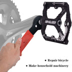 Pedal Wrench Double Sided Bicycle Pedal Removal 15/16/17Mm Bike Spanner Home Mechanic Pedal Repair Tool With Long Hand Comfortab