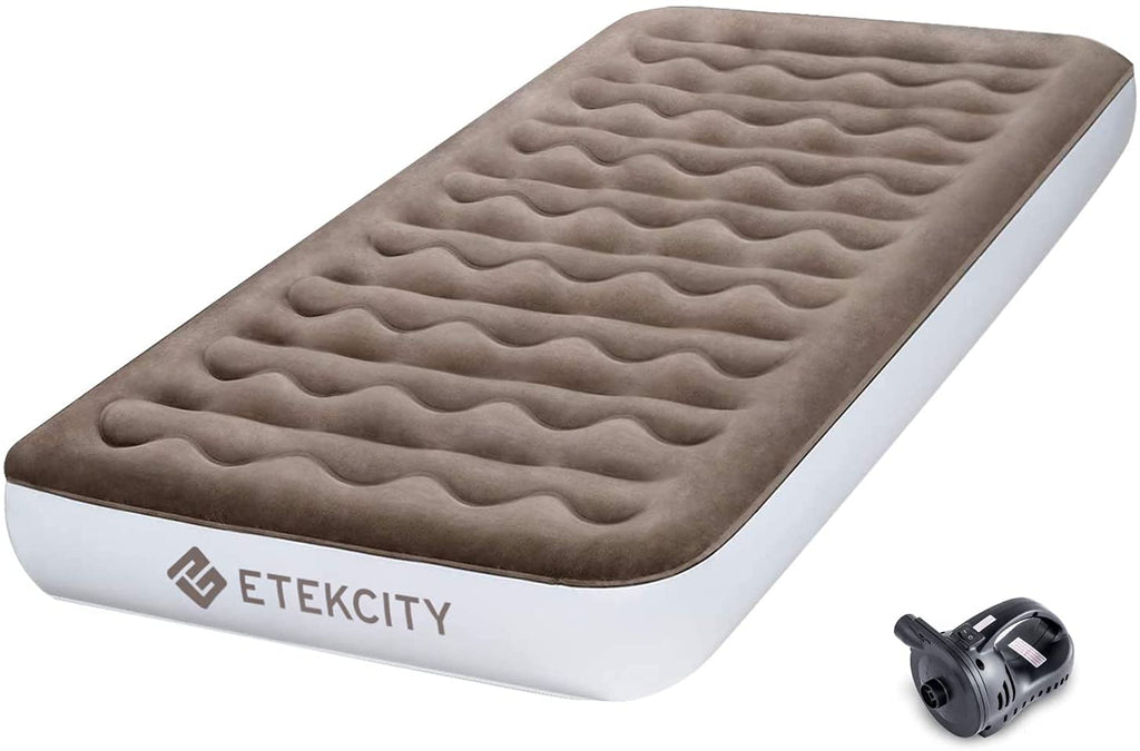 Etekcity Air Mattress Upgraded Twin Size Camping Air Bed Blow Up Bed Inflatable Mattress Raised Airbed With Rechargeable Pump Fo