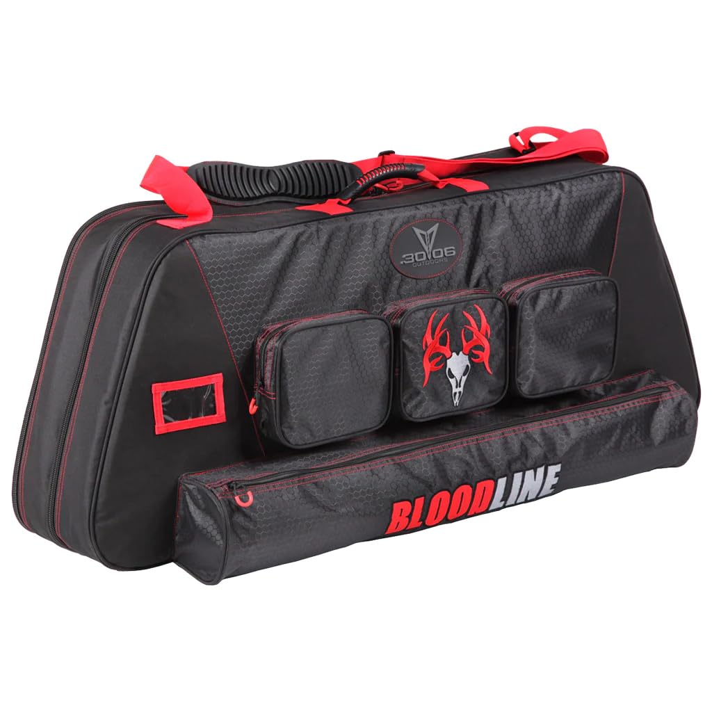 30-06 Outdoors Bloodline Signature Series Double Compound Bow Soft Case, 42 Inch, Black/Red