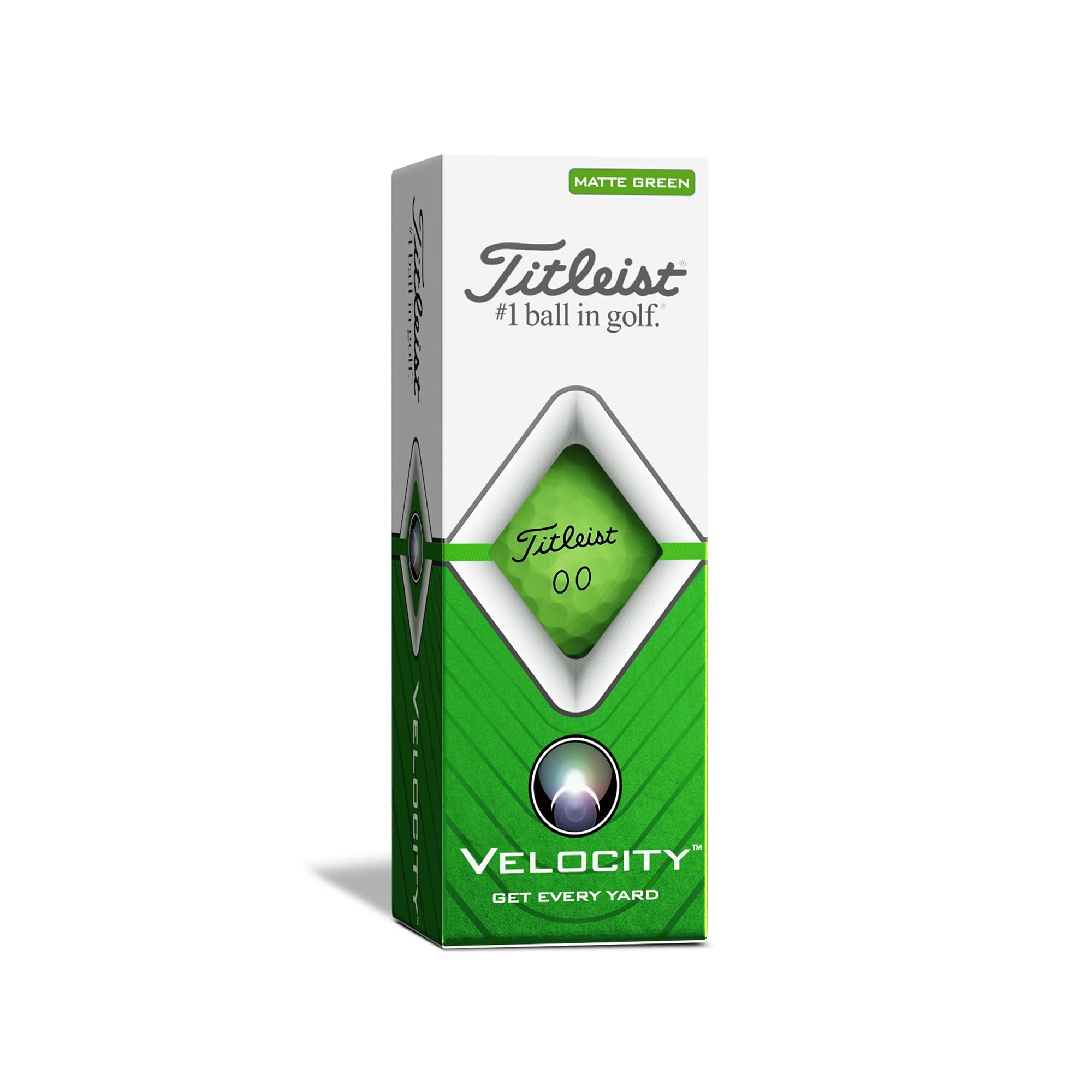 Titleist Velocity Golf Balls, Matte Green, (One Dozen) (T8425S-M)