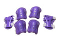 Fantasycart'S Kid'S Roller Blading Wrist Elbow Knee Pads Blades Guard 6 Pcs Set In Purple (Purple)